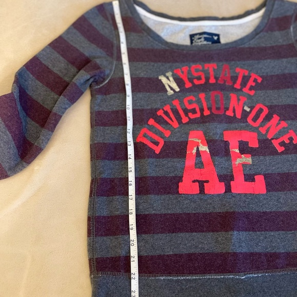 American Eagle Outfitters Stripes Logo Sweater - Size M - Picture 9 of 9